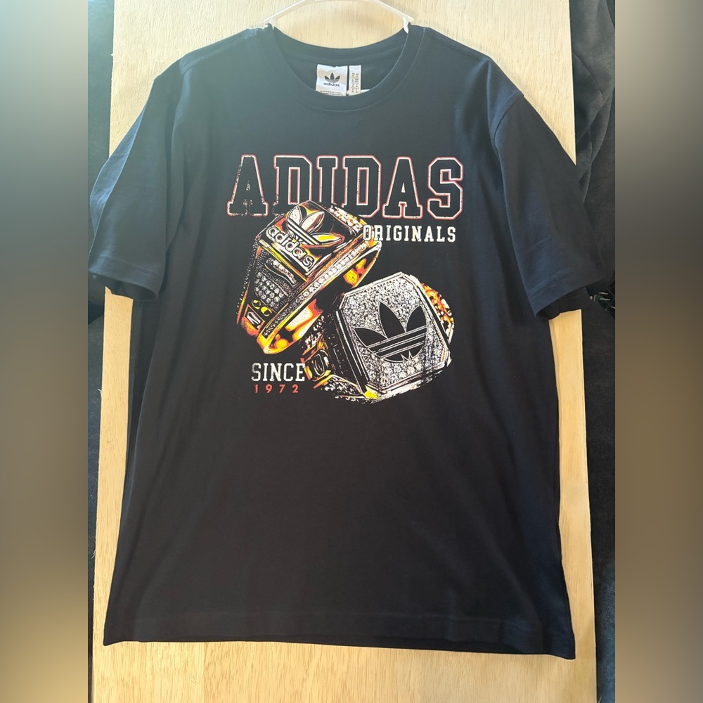 Adidas Originals Black and Orange Championship T-Shirt